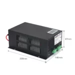 Dokładne wymiary zasilacza do tuby laserowej co2