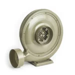 Wentylator do plotera CO2 550W – widok z boku z wlotem i wylotem powietrza