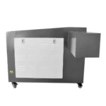 Ploter co2 widok z boku od strony tuby laserowej