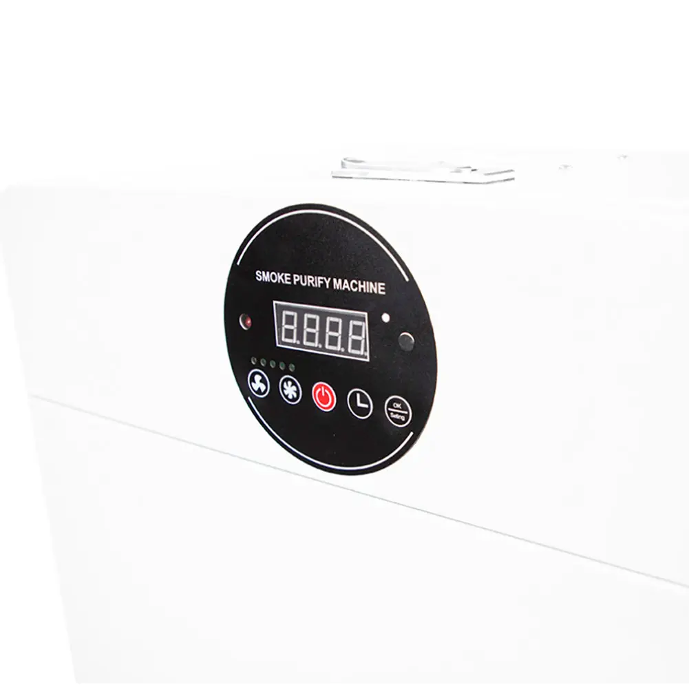 Panel sterowania pochłaniacza oparów S302 z wyświetlaczem i przyciskami.