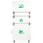 Pochłaniacz oparów YK-100 z pięciowarstwowym filtrem, widok z przodu.