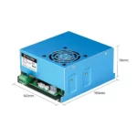 Dokładne wymiary zasilacza do tuby laserowej 40W