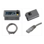 Amperomierz i zbliżenie na kable do plotera co2