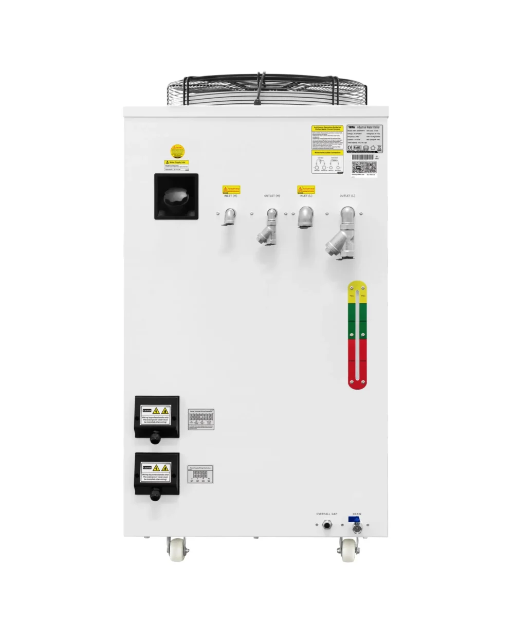 Chłodnica wody TEYU do wycinarek światłowodowych widok z tyłu