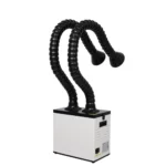 Urządzenie filtracyjne z dwiema elastycznymi rurami ssącymi ustawionymi obok siebie