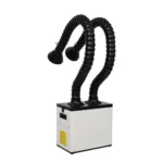 Filtr powietrza z dwiema rurami elastycznymi zakończonymi lejkowymi końcówkami