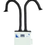 Pochłaniacz oparów z elastycznymi ramionami i panelem sterującym z przodu