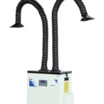 Pochłaniacz oparów z dwiema giętkimi rurami widok z przodu