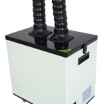 Pochłaniacz oparów z dwiema rurami ssącymi widok z tyłu