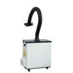 Boczny widok pochłaniacza PURE-AIR PA-500TS-IQ-B do znakowarek laserowych z rurą odciągową