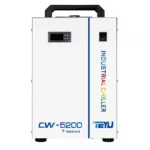 Widok przedni chłodnicy wody TEYU CW-5200 T Series z panelem sterowania i wskaźnikami.