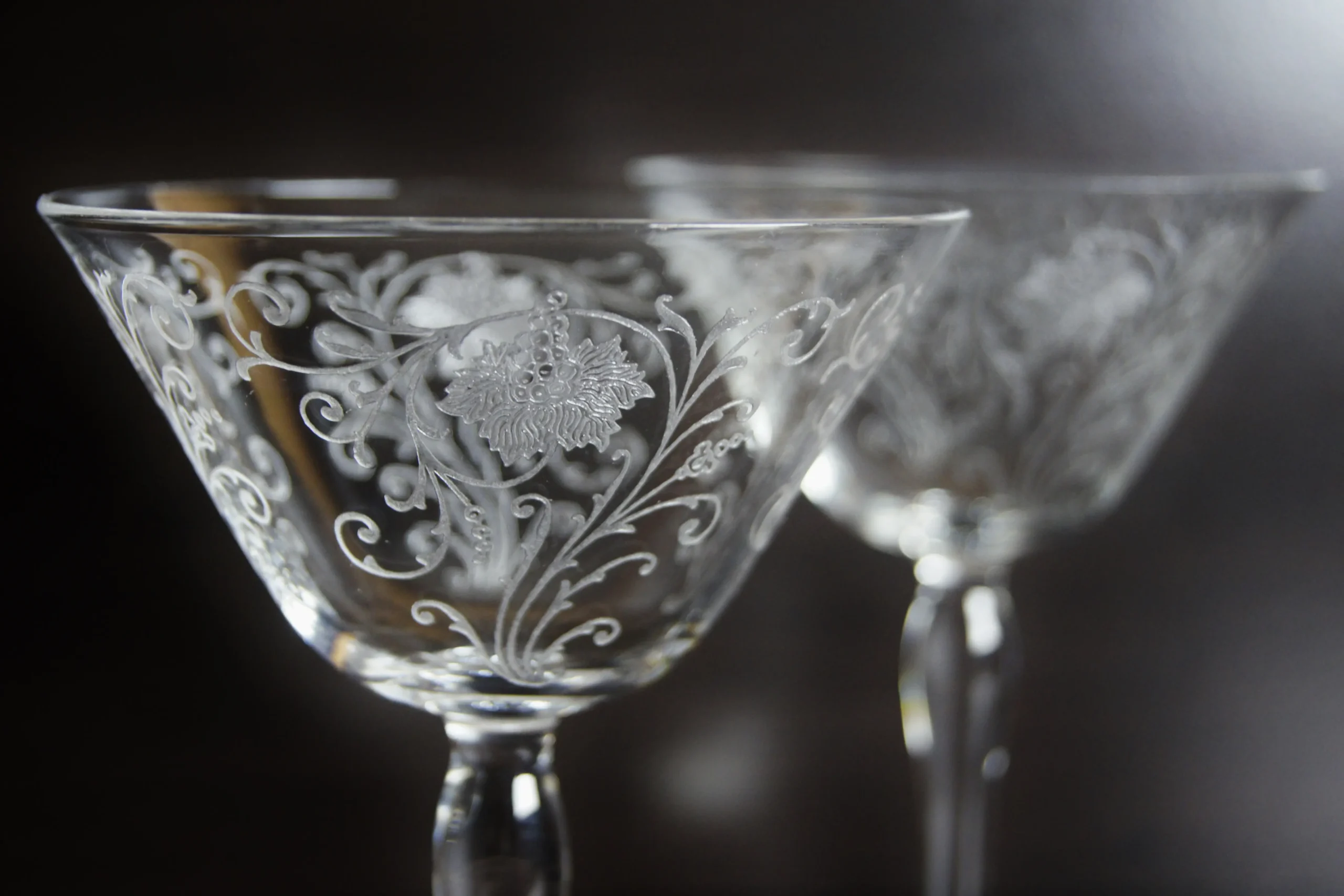 Kieliszki grawerowane na ploterze co2