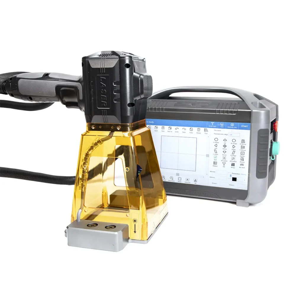 Ręczna znakowarka laserowa Easymarker 30W z panelem sterującym i przewodem