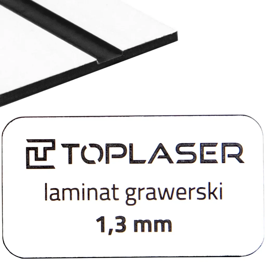 Laminat do grawerowania w kolorze czarno-białym