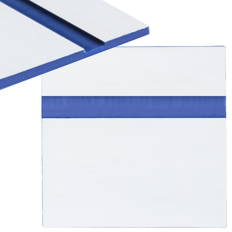 Laminat grawerski biało-niebieski