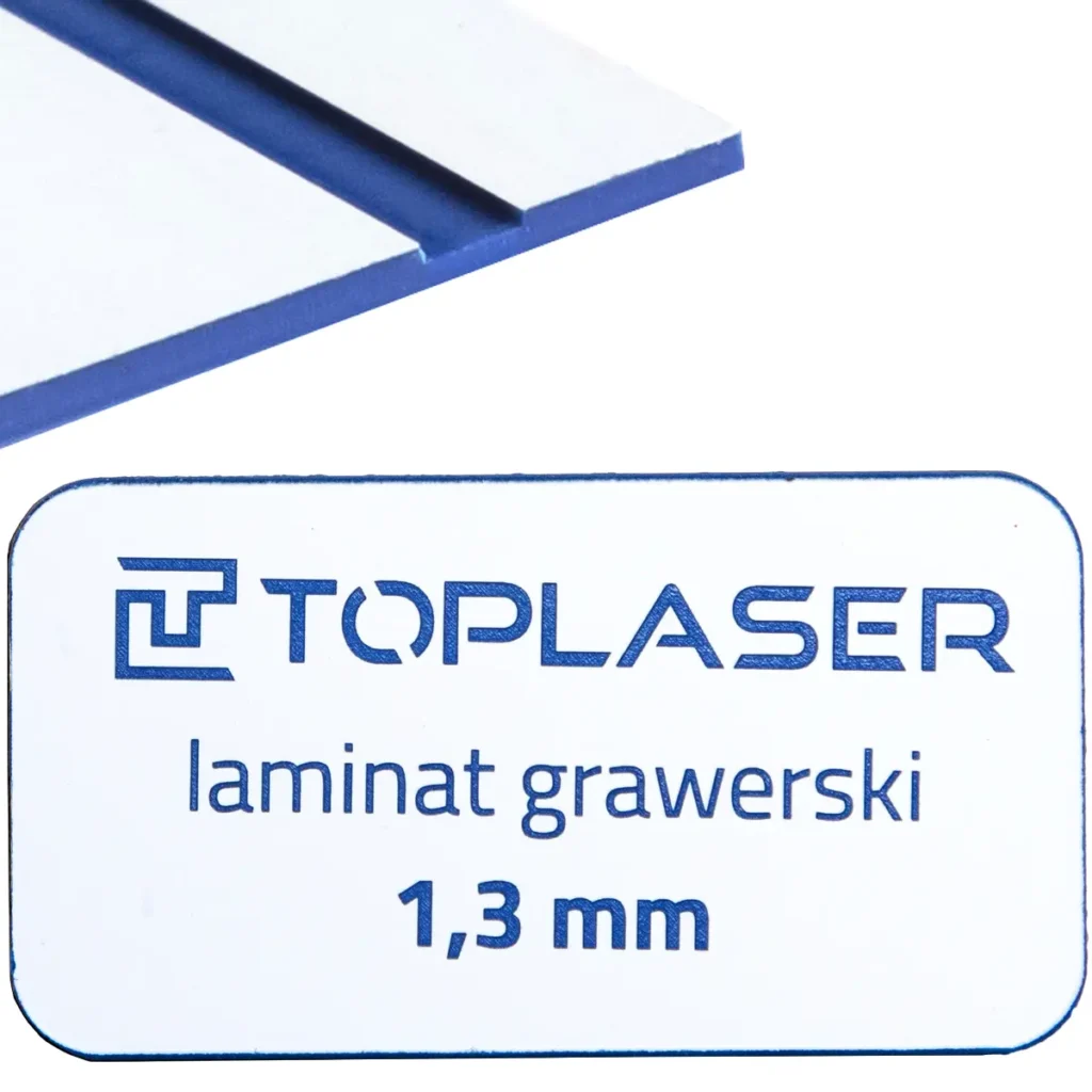 Laminat do grawerowania w kolorze biało-niebieskim