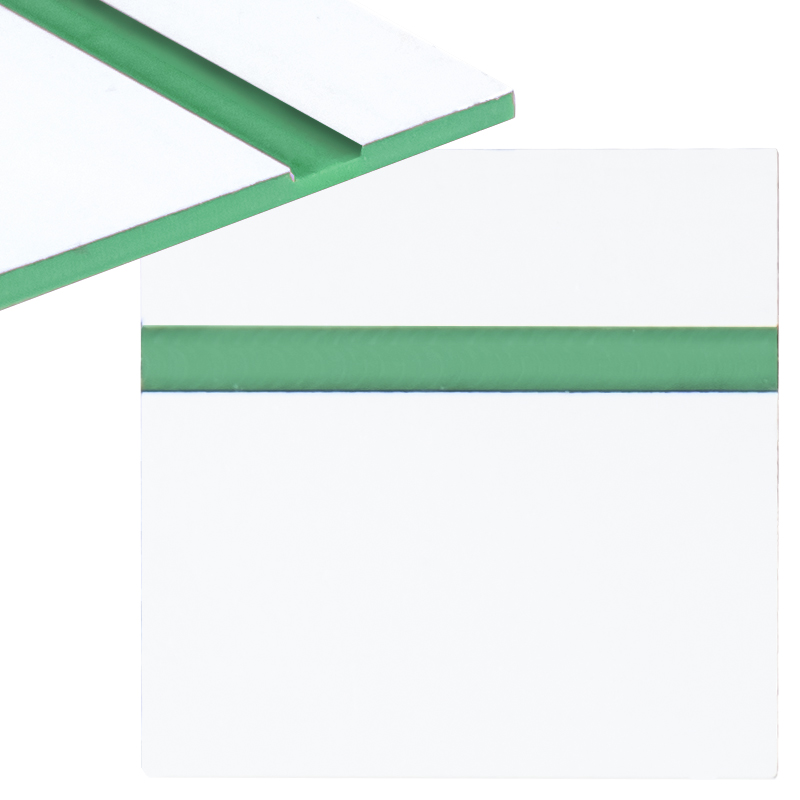 Laminat grawerski biało-zielony