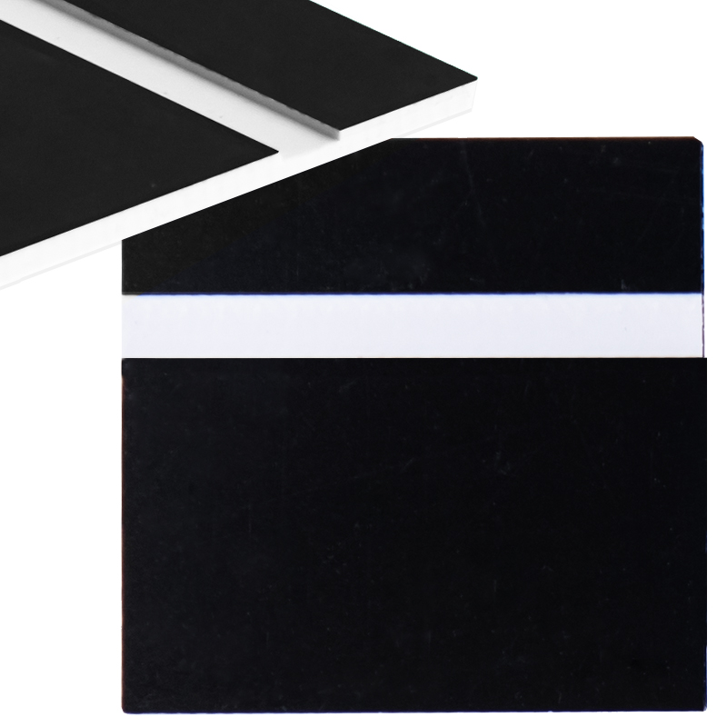 Laminat grawerski czarno-biały