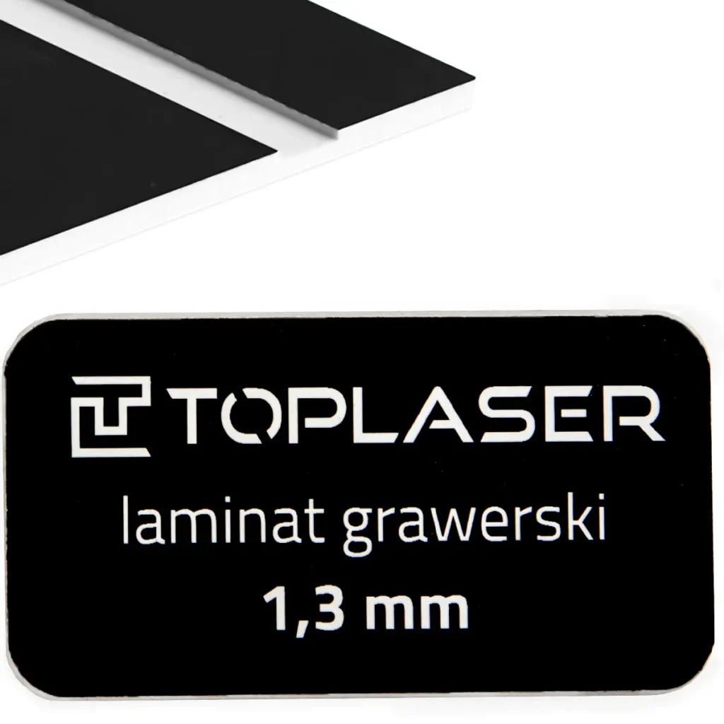 Laminat do grawerowania w kolorze czarno-białym