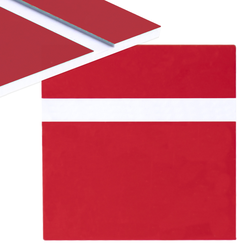 Laminat grawerski czerwono-biały