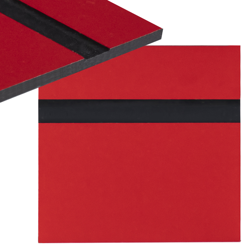 Laminat go grawerowani alaserowego w kolorze czerwono-czarnym