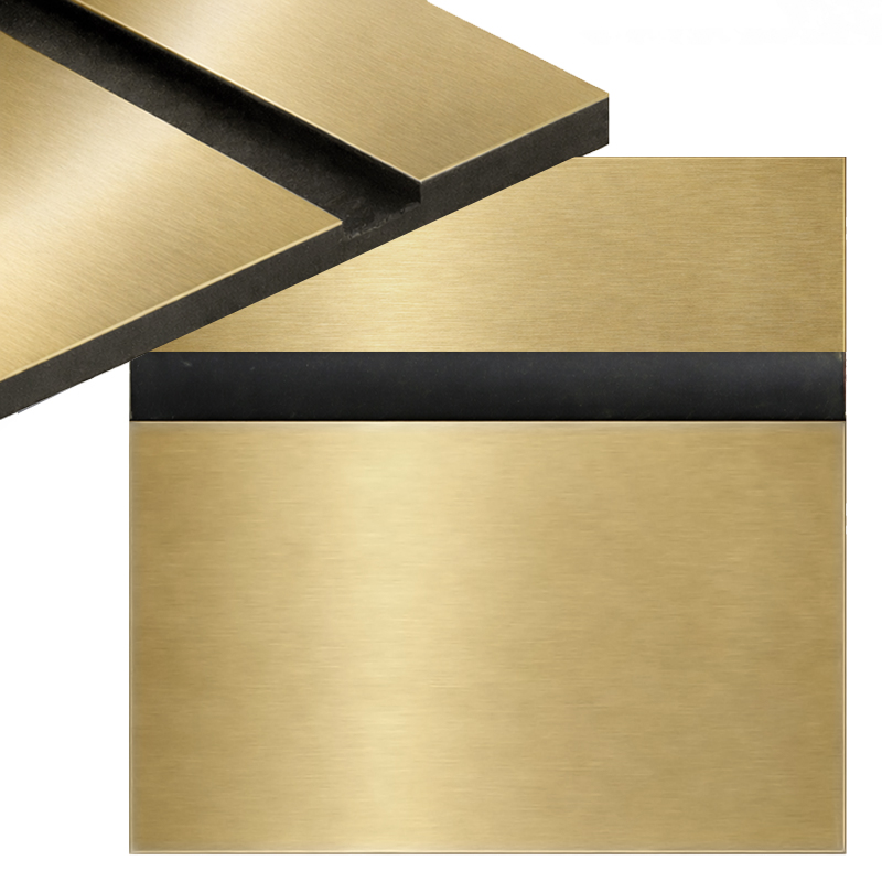 Laminat grawerski lustrzany złoto-czarny