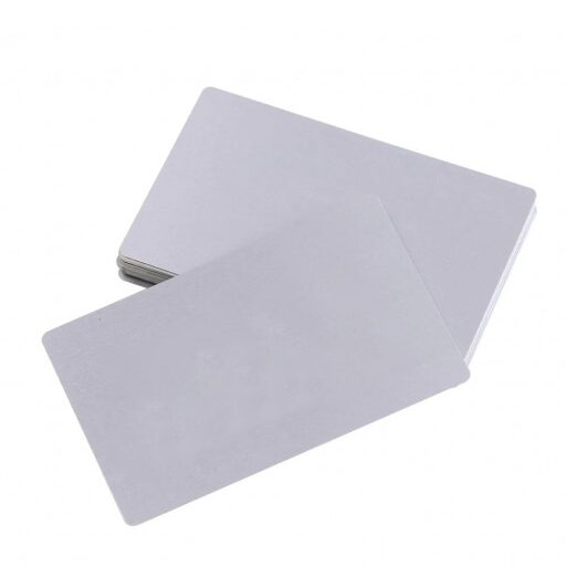 Srebrne karty do testów i grawerowania na znakowarkach fiber, uv, co2. wykonane z aluminium