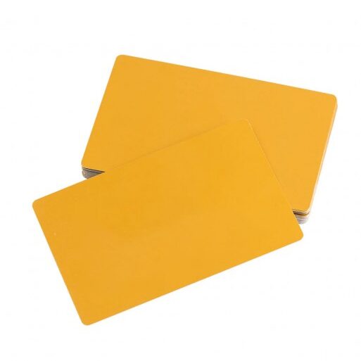 Złote karty do testów na znakowarkach. aluminium.