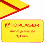 Laminat grawerski w kolorze żółto-czerwonym