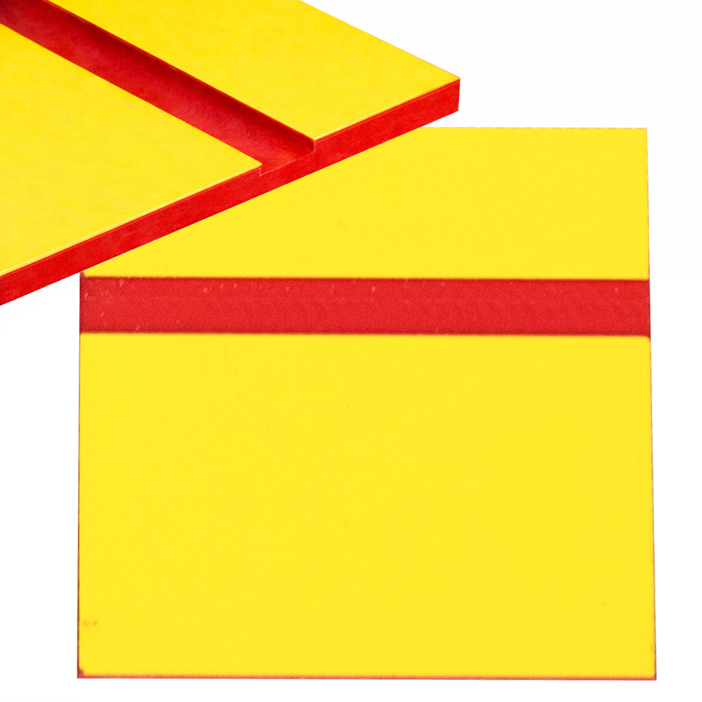 Laminat do grawerowania żółto-czerwony