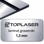 Laminat grawerski do obróbki laserowej w kolorze lustrzanego srebra / czarnym