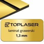 Laminat grawerski w kolorze zółtego złota / czarnym