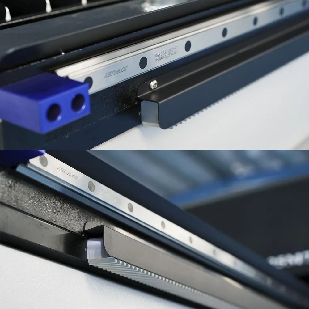 ploter laserowy jowuey zbliżenie na prowadnice