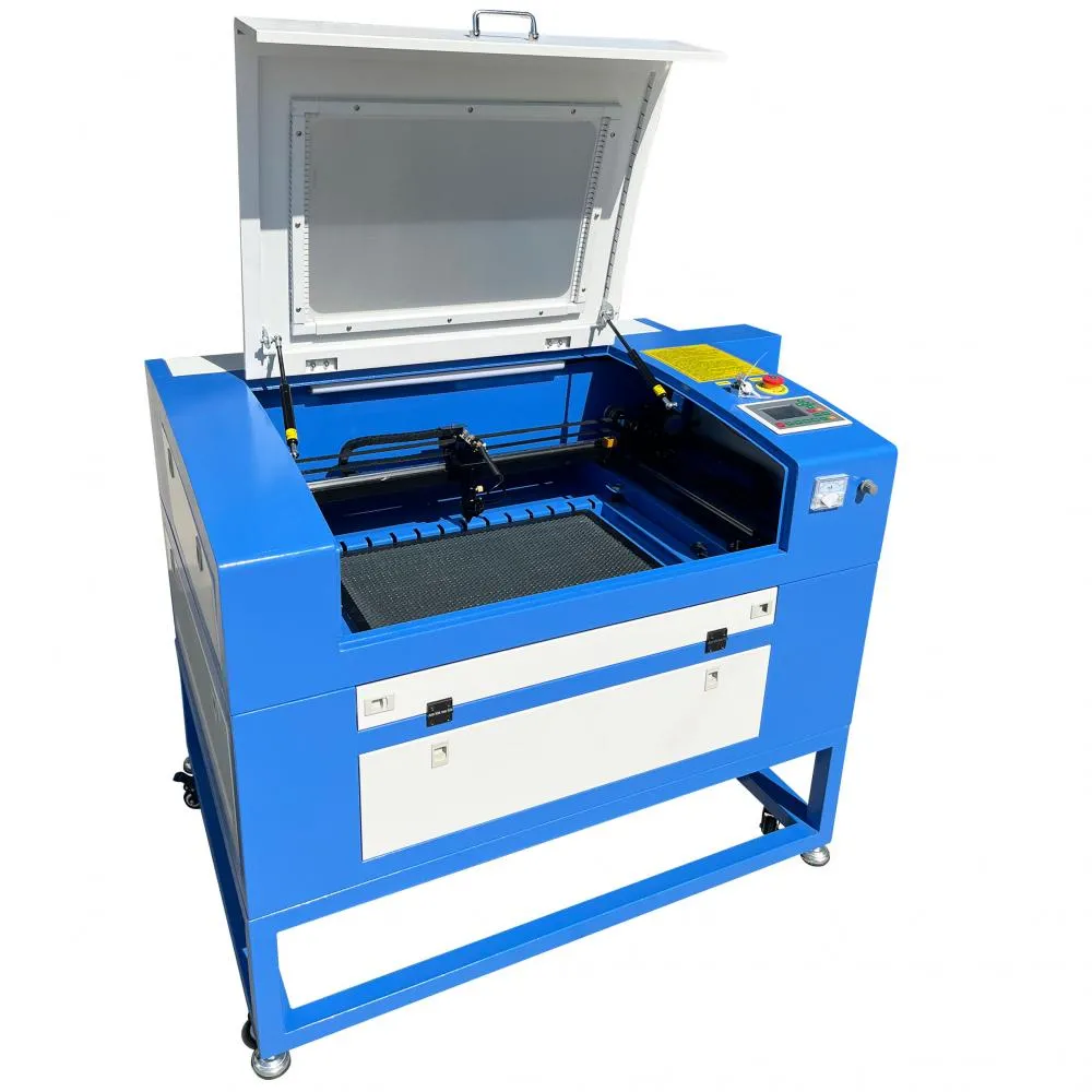 Ploter laserowy co2 6040 widok z otwartą klapą