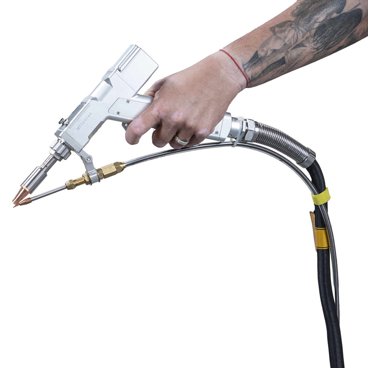 spawarka laserowa 4w1 jowuey zbliżenie na pistolet