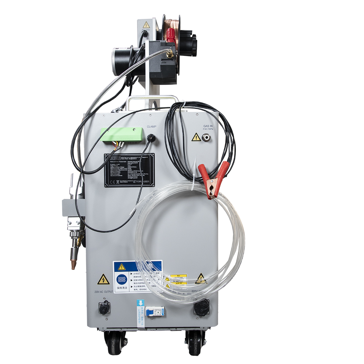 spawarka laserowa 4w1 jowuey 1500W widok z tyłu