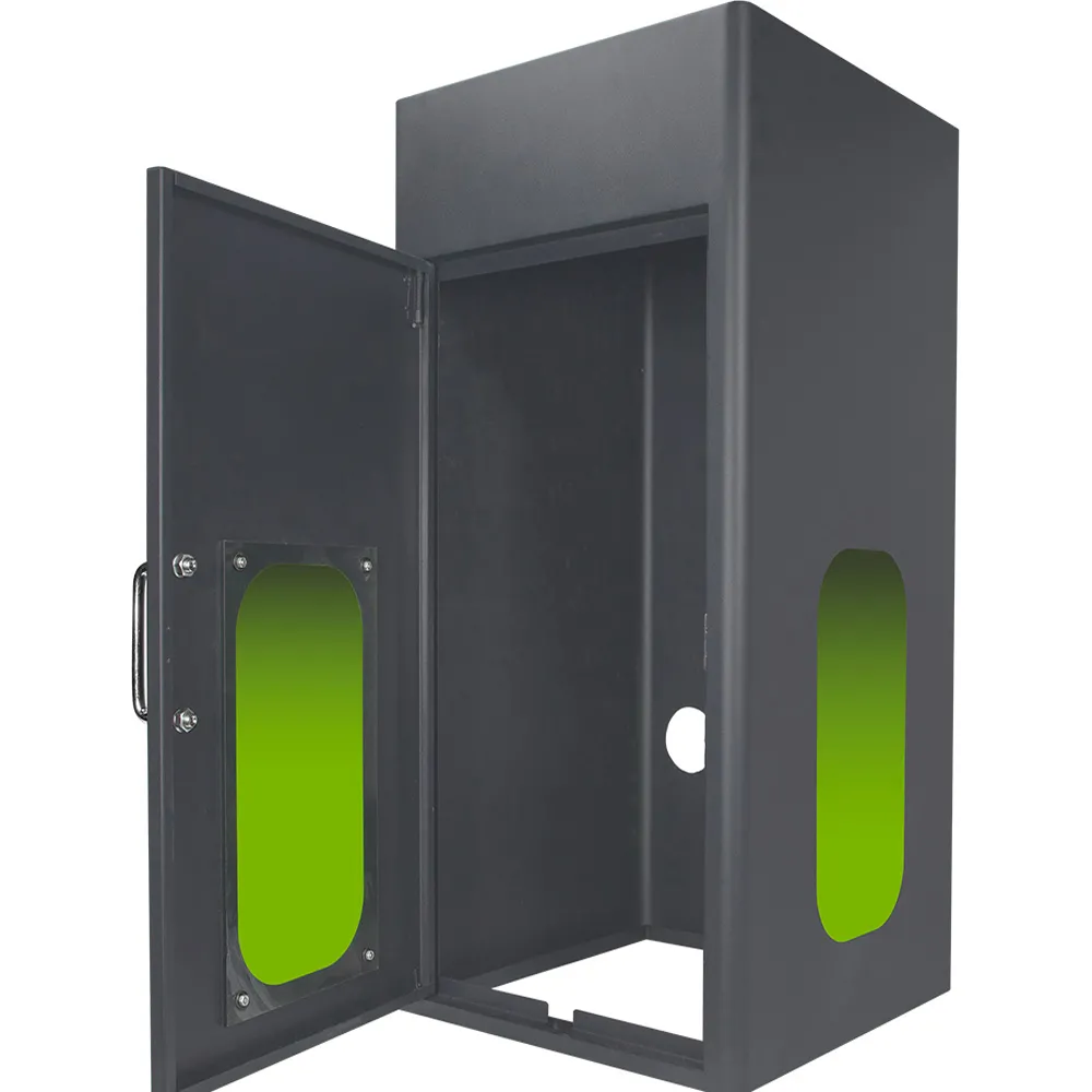 Osłona ochronna do znakowarki fiber, otwarte drzwi