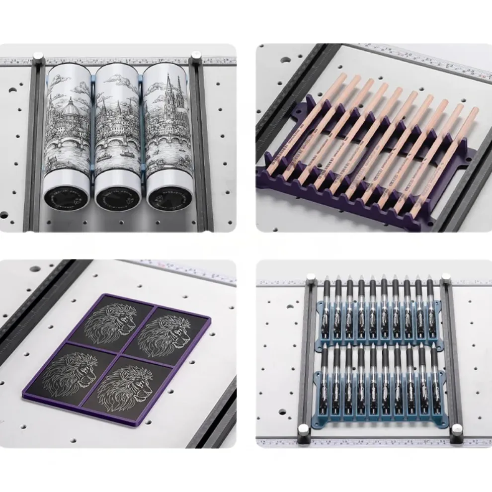 Moduł rozszerzający znakowarkę fiber zaciski pozycjonujące cylindryczne przedmioty